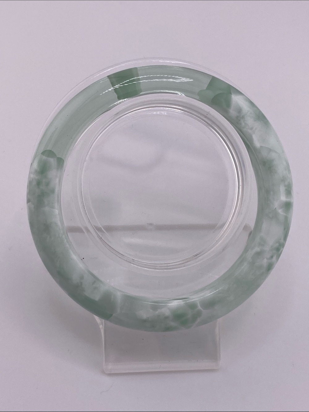 Simulated Larimar Solid Bangle Bracelet Size 56.4mm